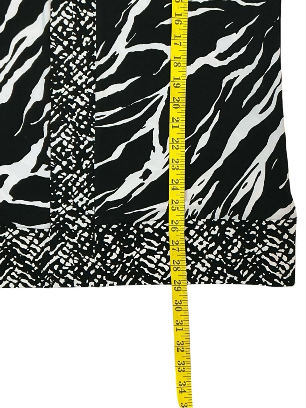 Zebra Animal Print Top Sleeveless Kehole Tunic Tank Blouse Black White Large - Picture 11 of 16
